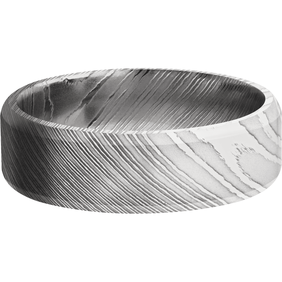 Damascus + Polish Finish