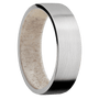 10K White Gold + Satin Finish + Antler Sleeve
