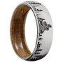 10K White Gold + Satin Finish + Whiskey Barrel