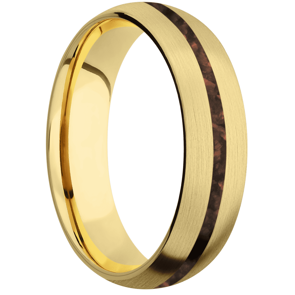 10K Yellow Gold + Satin Finish + 10K Yellow Gold
