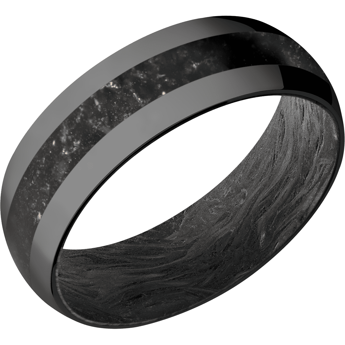 Zirconium + Polish Finish + Forged Carbon Fiber Sleeve
