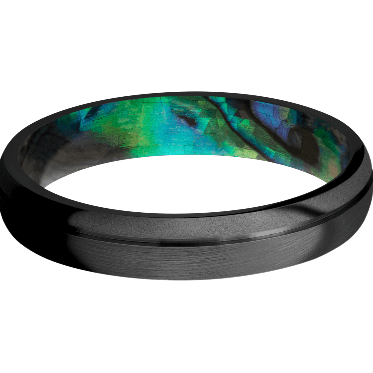 Zirconium + Satin , Bead Finish + Abalone