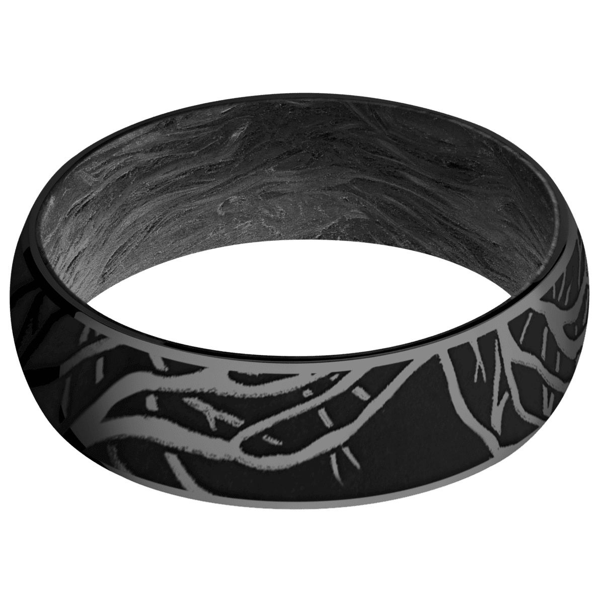 Zirconium + Polish Finish + Forged Carbon Fiber