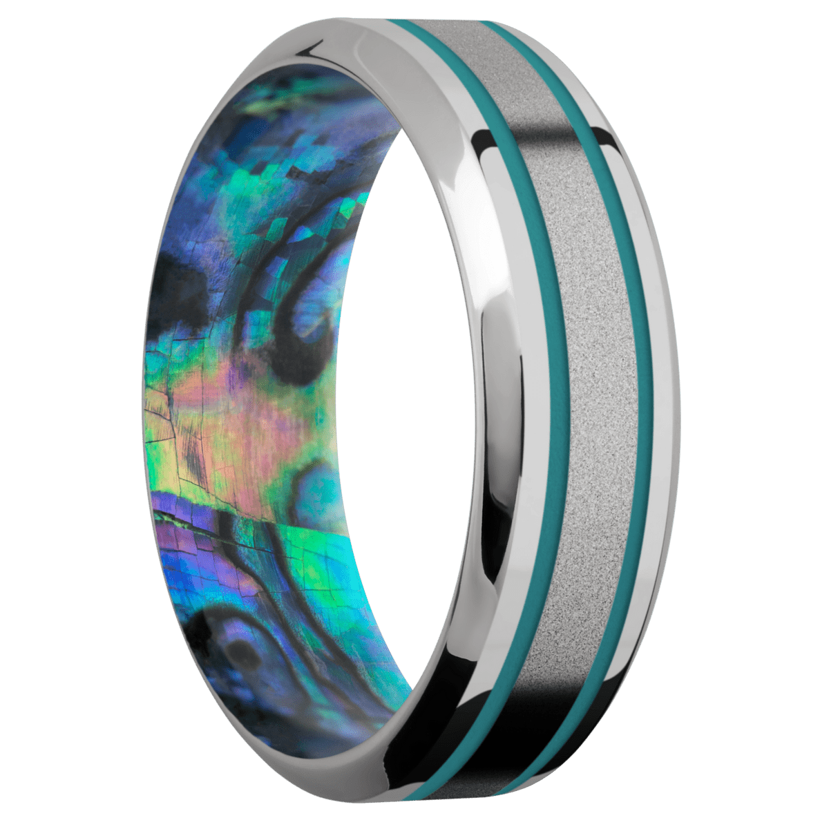 Titanium + Polish , Polish Finish + Abalone