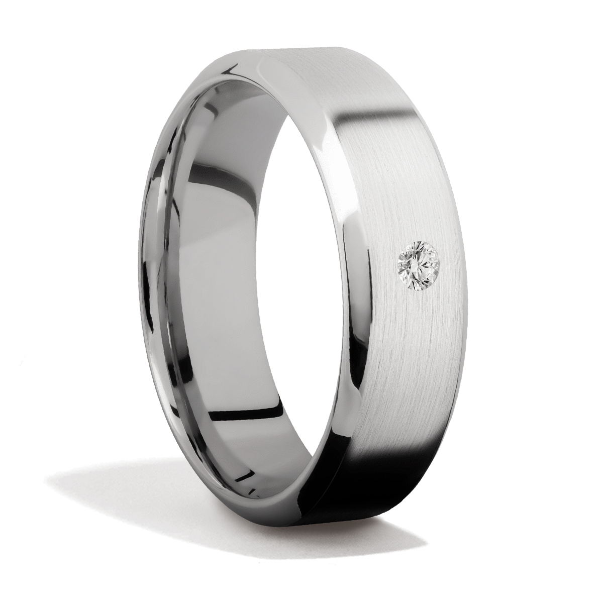 Cobalt Chrome + .07 Carat Diamond + Satin Finish