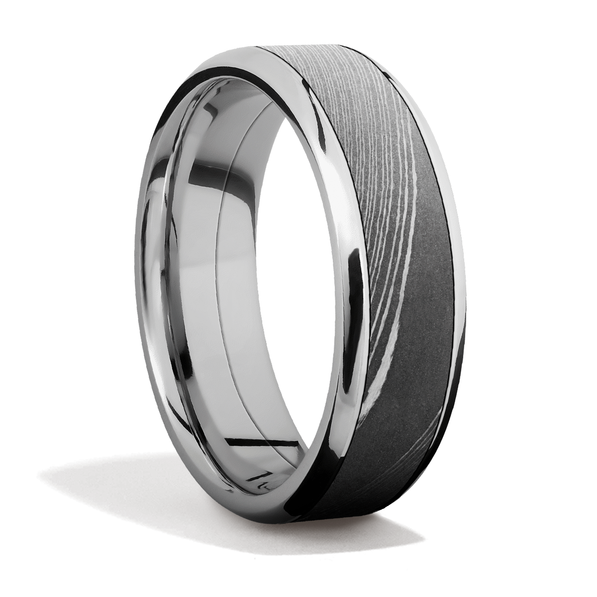 Handsome Cobalt Chrome Damascus Steel Polish Finish Mens