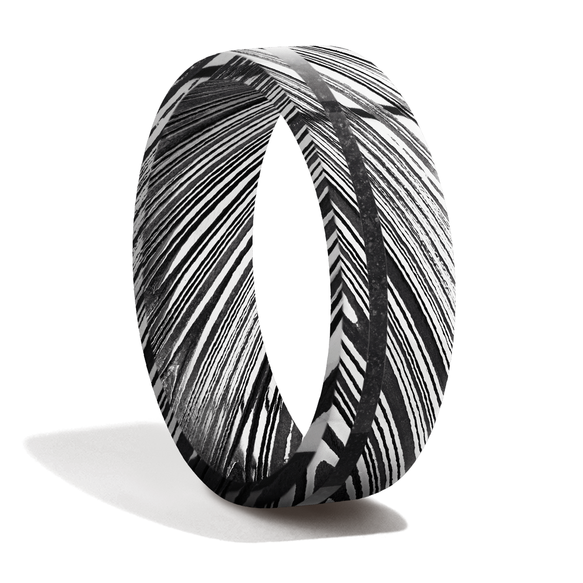 Damascus Steel + Dinosaur Bone + Acid Finish
