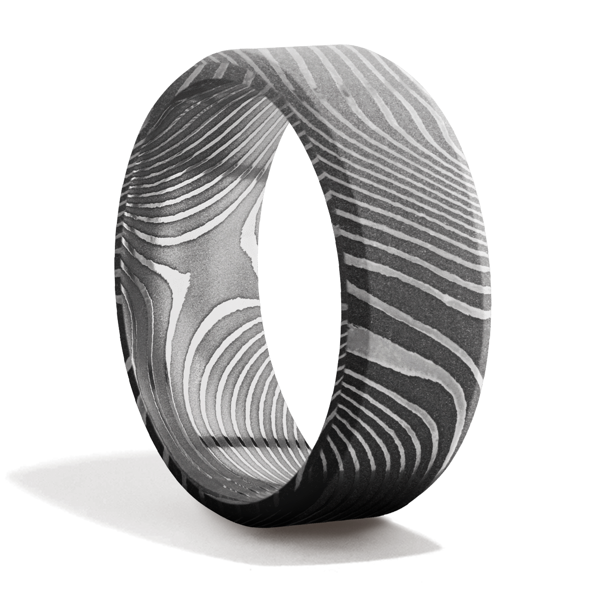 Damascus Steel + Acid Finish