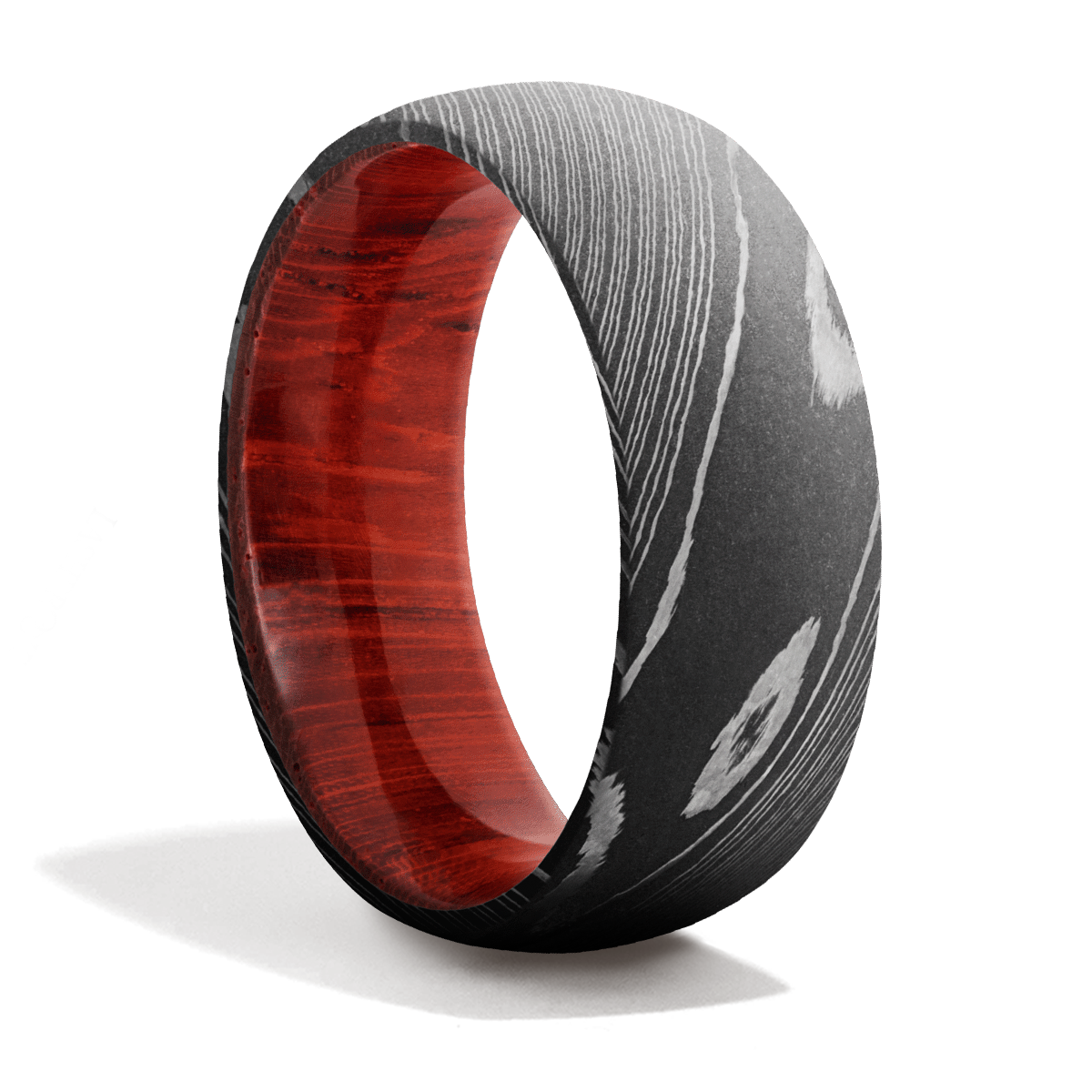 Damascus Steel + Hardwood + Acid Finish