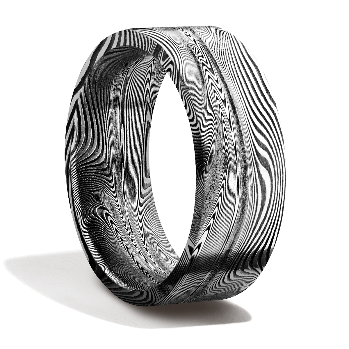 Damascus Steel + Acid Finish