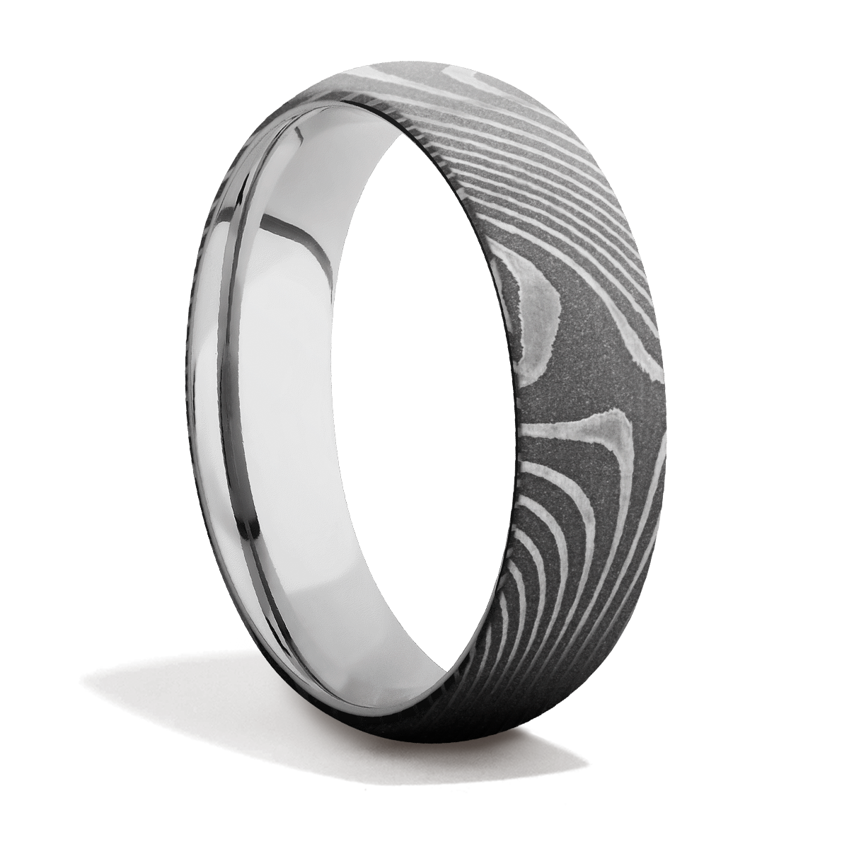 Damascus Steel + Precious Metal + Acid Finish