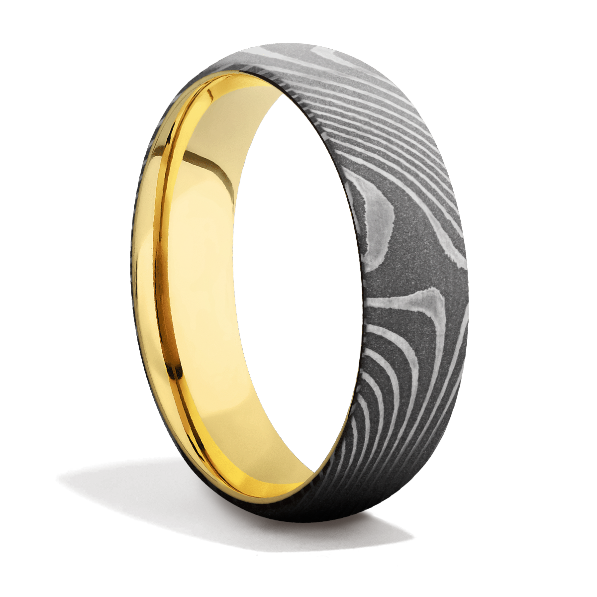 Damascus Steel + Precious Metal + Acid Finish