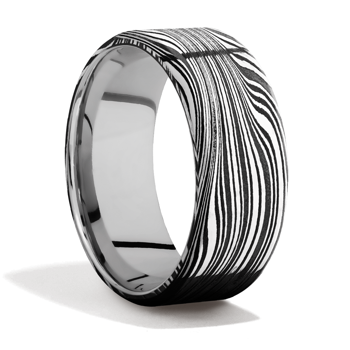 Men's Damascus Marble Wedding Band Tantalum|Jared