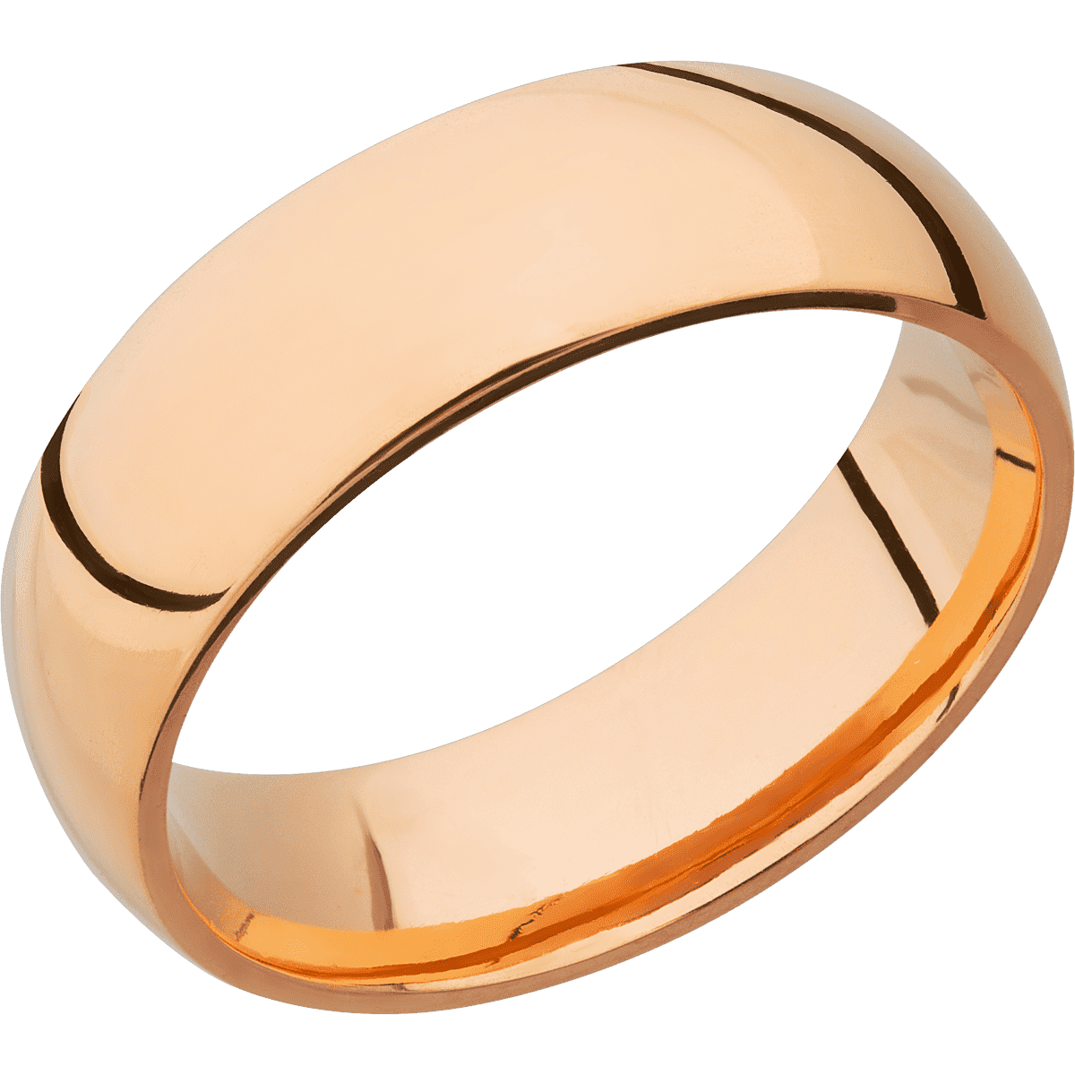 18K Rose Gold + Polish Finish