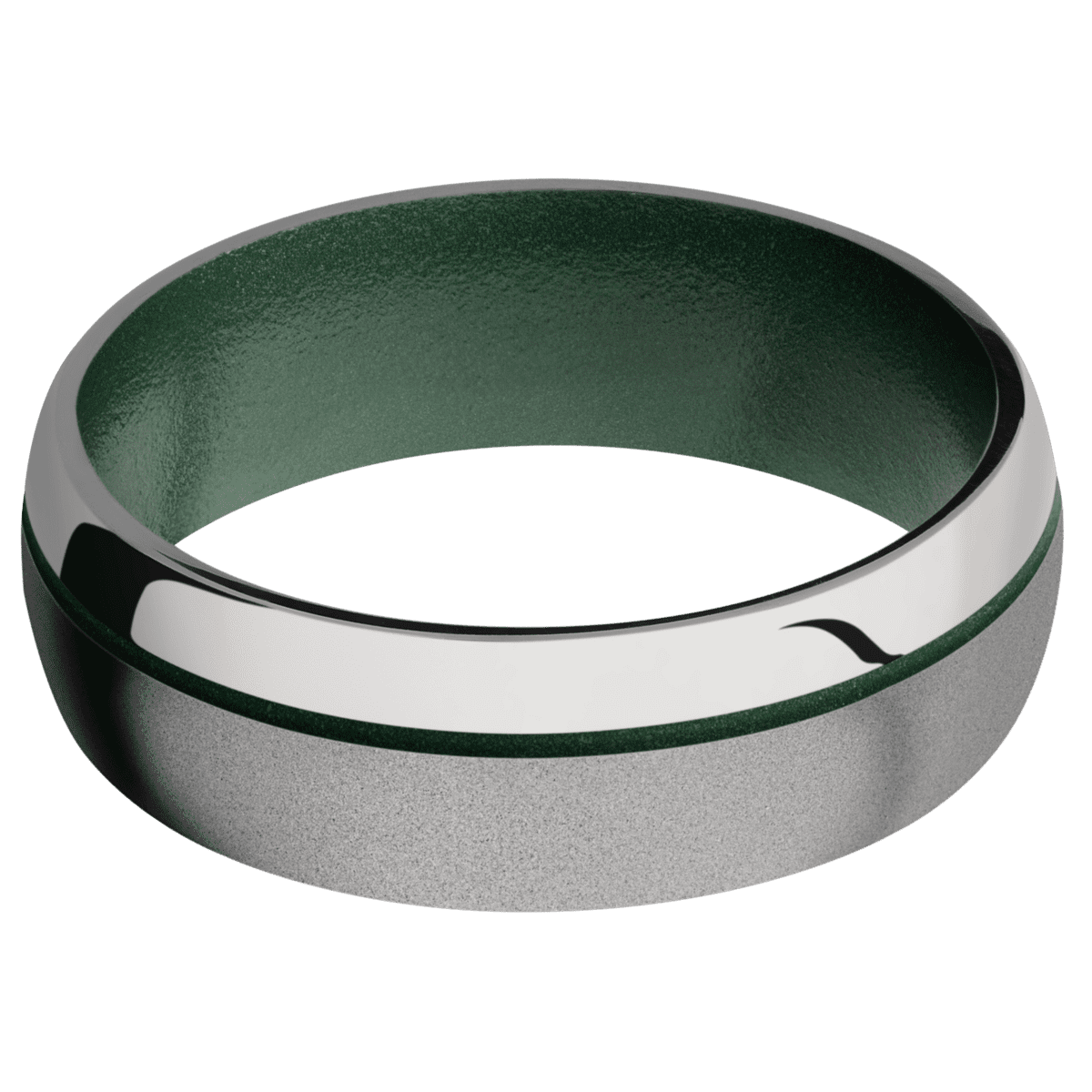 Titanium + Sand , Polish Finish + Eastern Green
