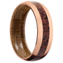 14K Rose Gold + Satin Finish + Whiskey Barrel
