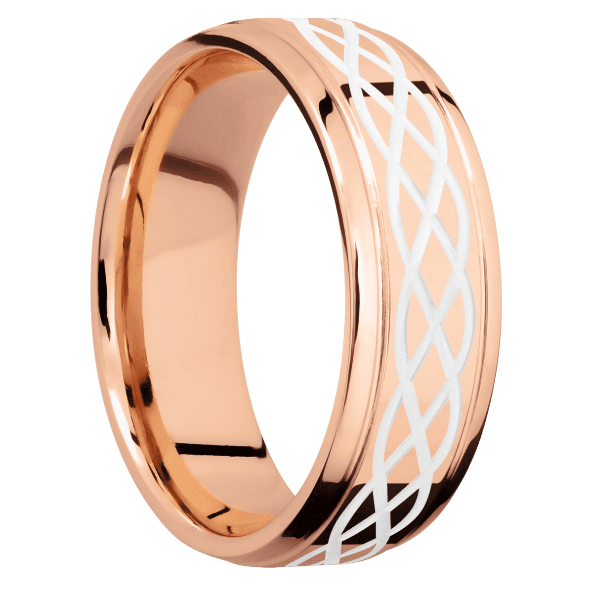 14K Rose Gold + Polish , Polish Finish