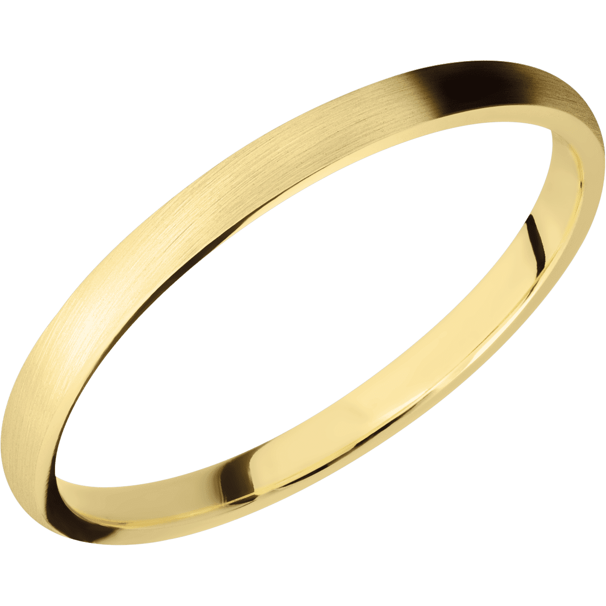 14K Yellow Gold + Satin Finish