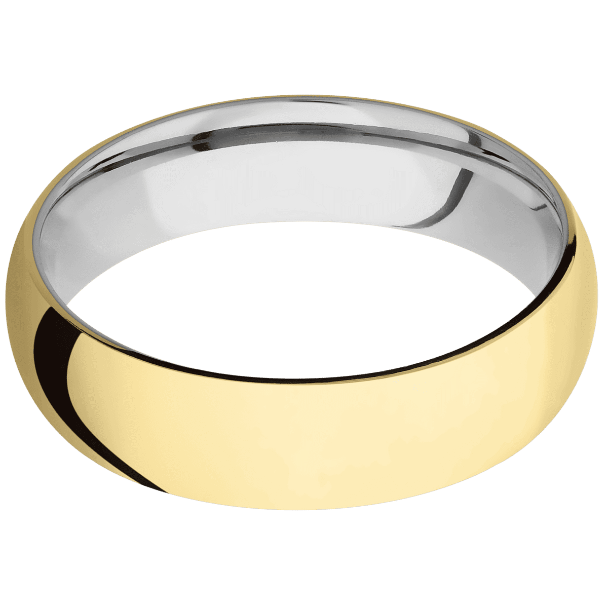 10K Yellow Gold + Polish Finish + 10K White Gold