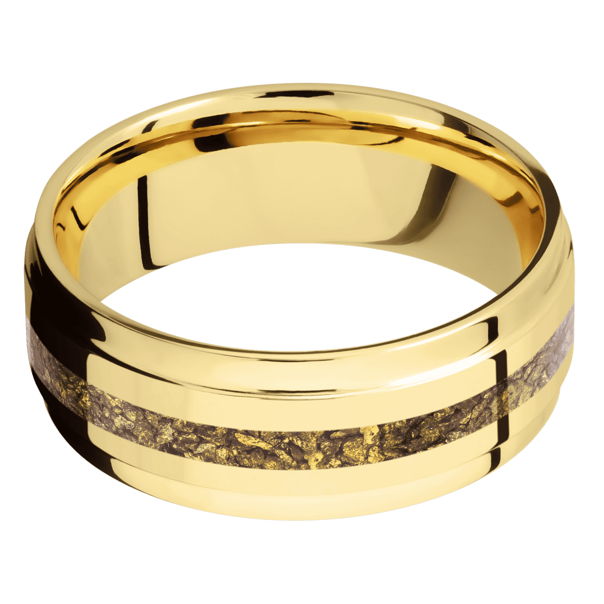 18K Yellow Gold + Polish Finish