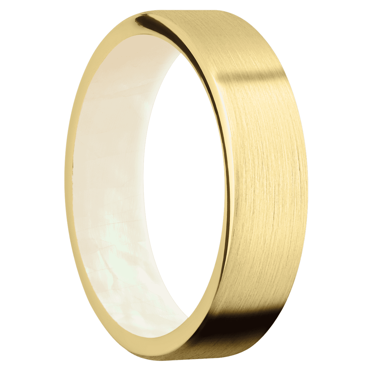 14K Yellow Gold + Satin Finish + WMOP