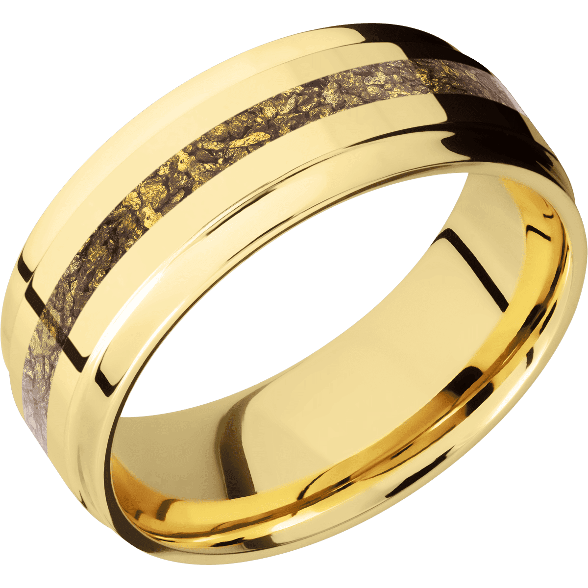 18K Yellow Gold + Polish Finish