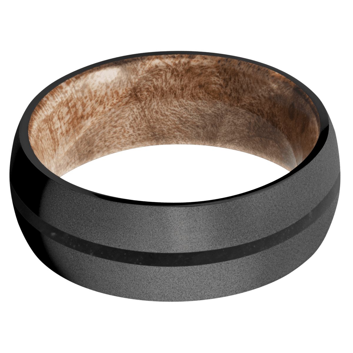 Zirconium + Bead Finish + Maple Burl