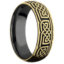10K Yellow Gold + Bead Finish + Zirconium