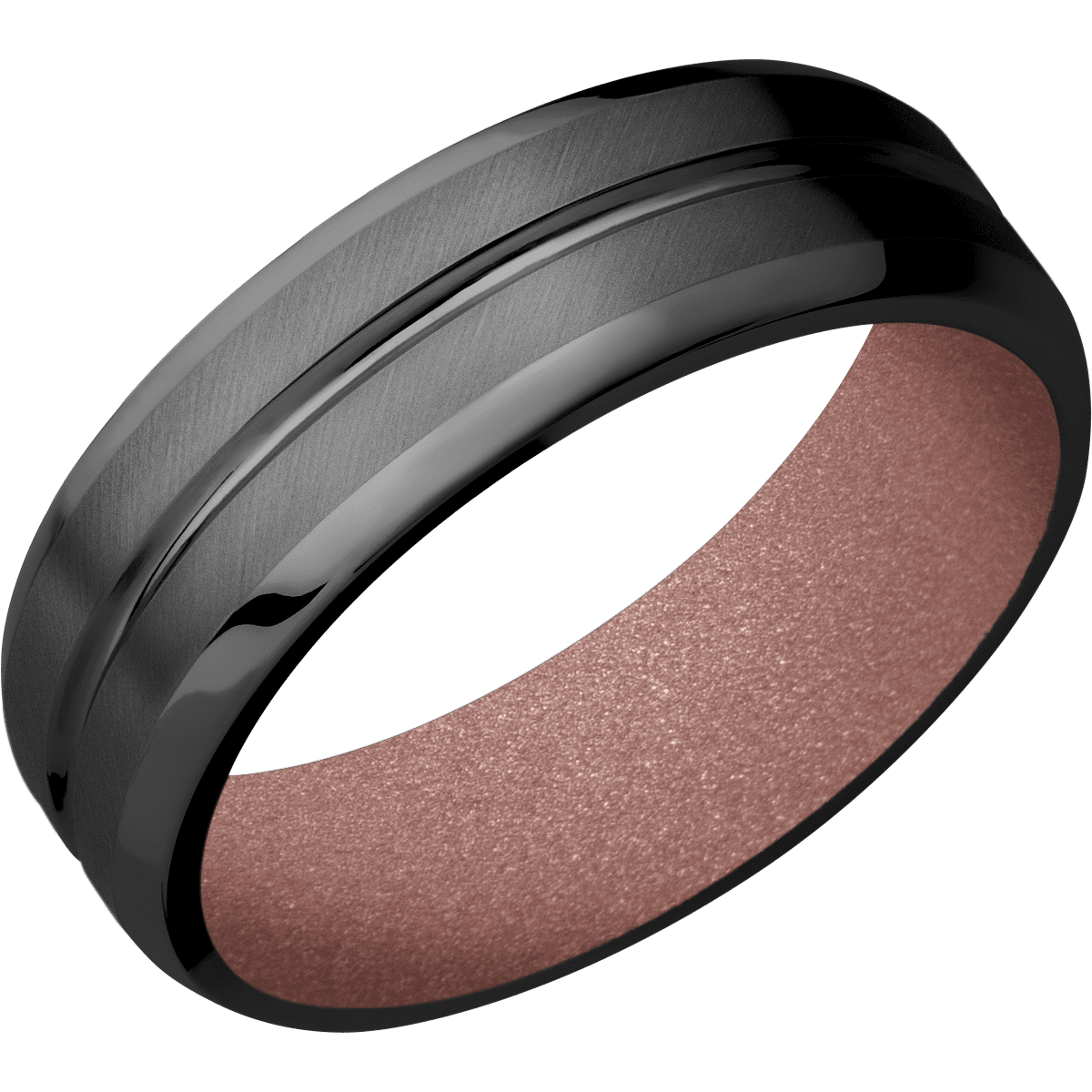 Zirconium + Polish , Anglesatin Finish + Rose Gold