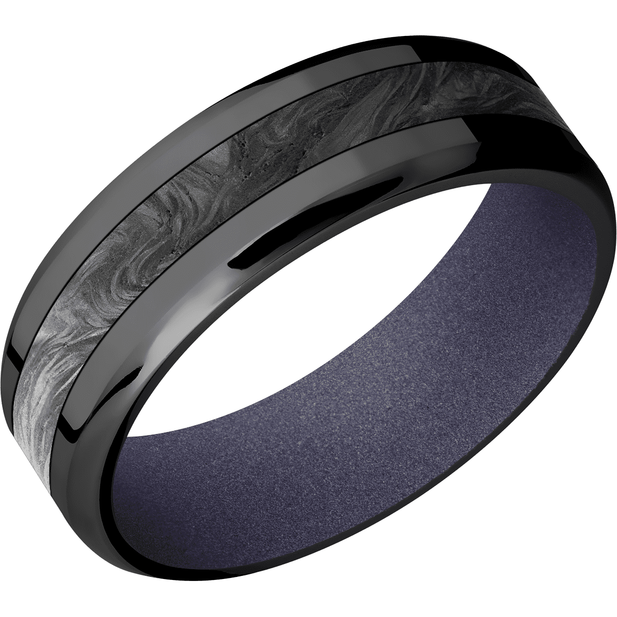 Zirconium + Polish , Polish Finish + Crushed Orchid