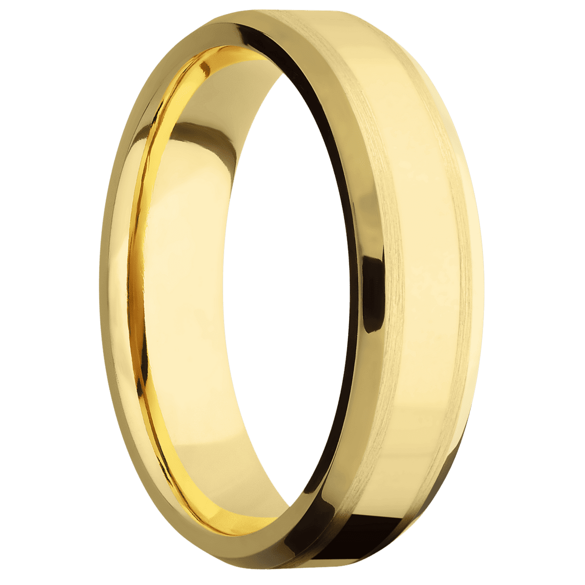 14K Yellow Gold + Satin Finish