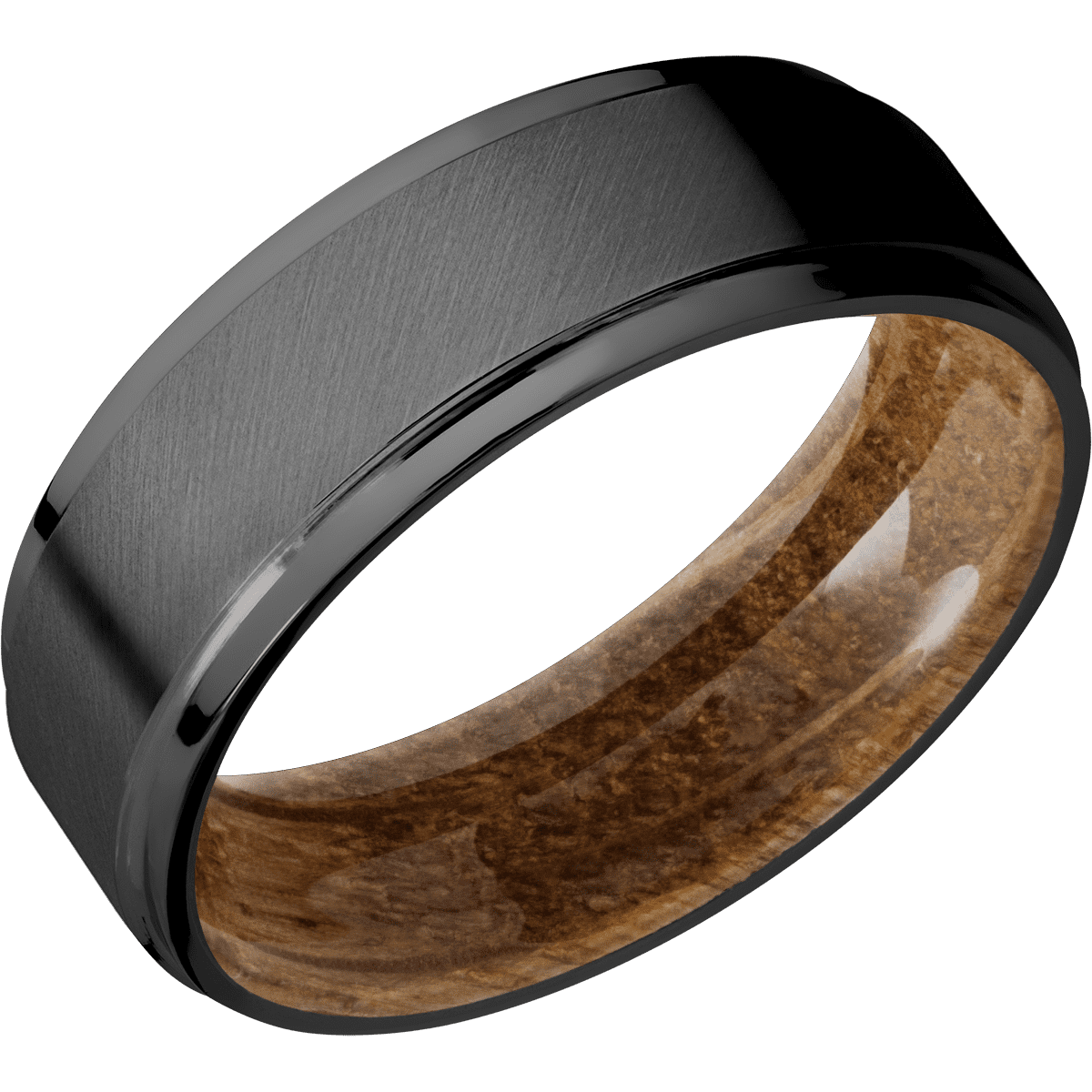 Zirconium + Anglesatin , Polish Finish + Whiskey Barrel