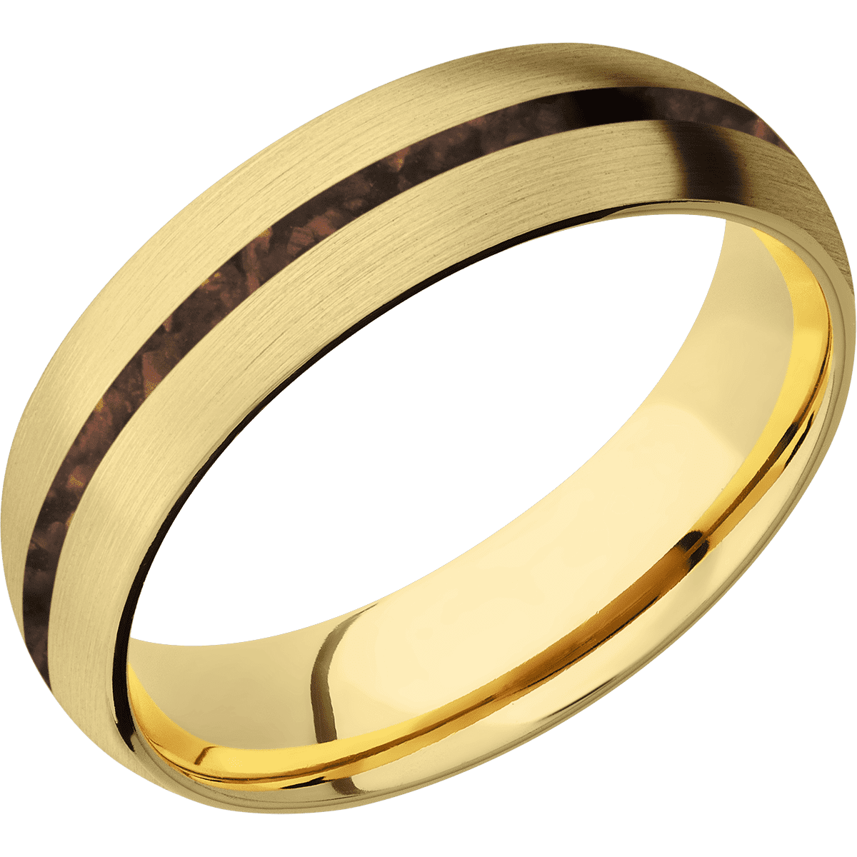 10K Yellow Gold + Satin Finish + 10K Yellow Gold