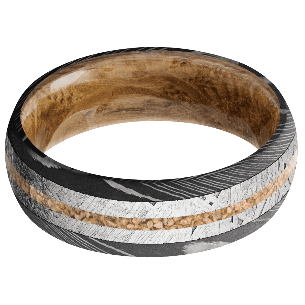 Damascus + Acid Finish + Whiskey Barrel