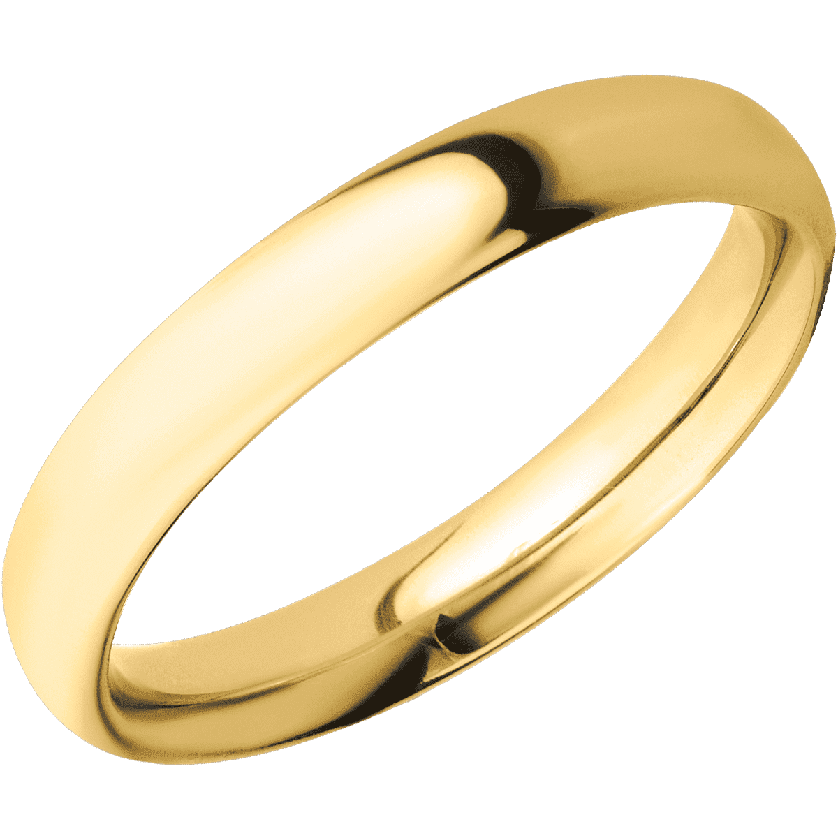 18K Yellow Gold + Polish Finish