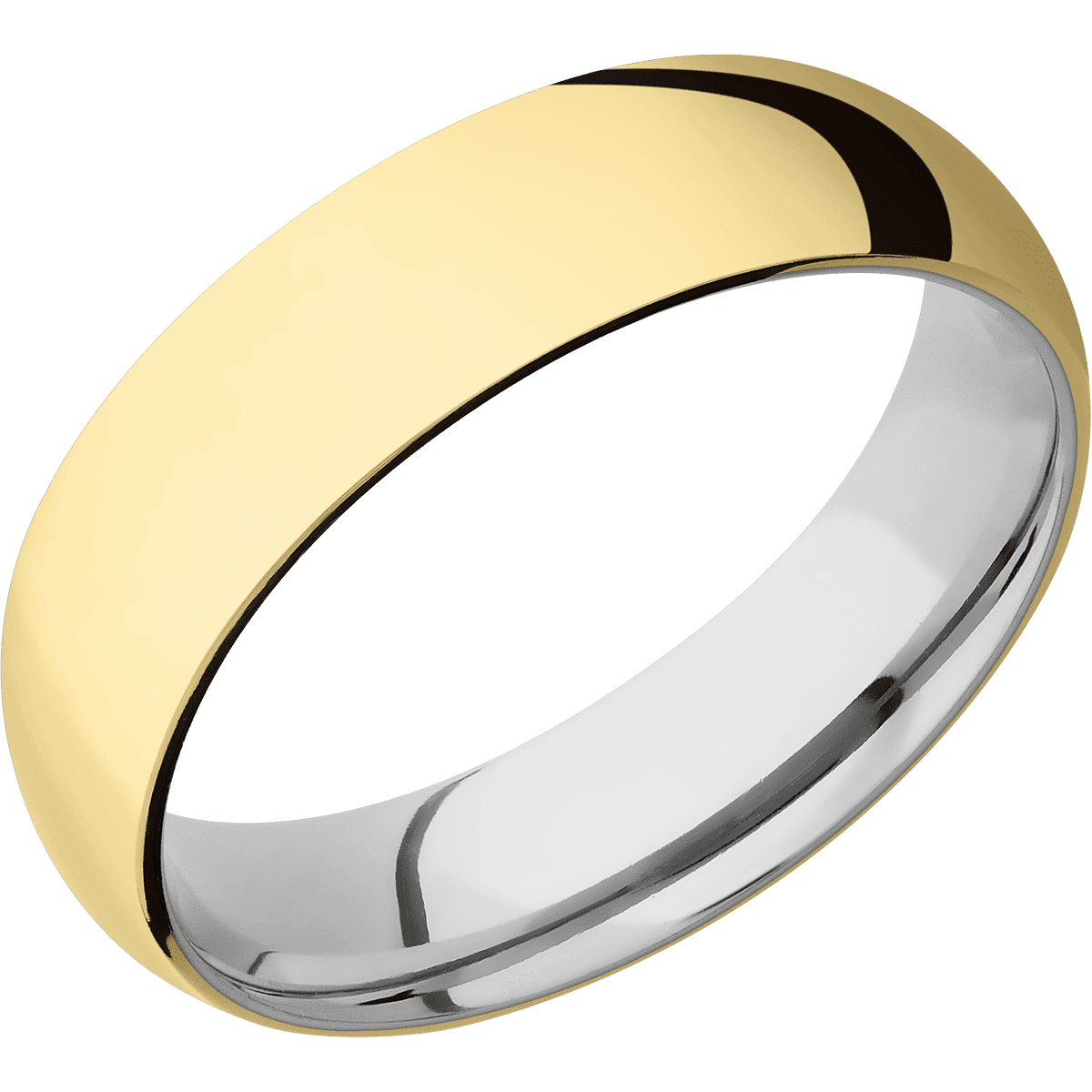 10K Yellow Gold + Polish Finish + 10K White Gold
