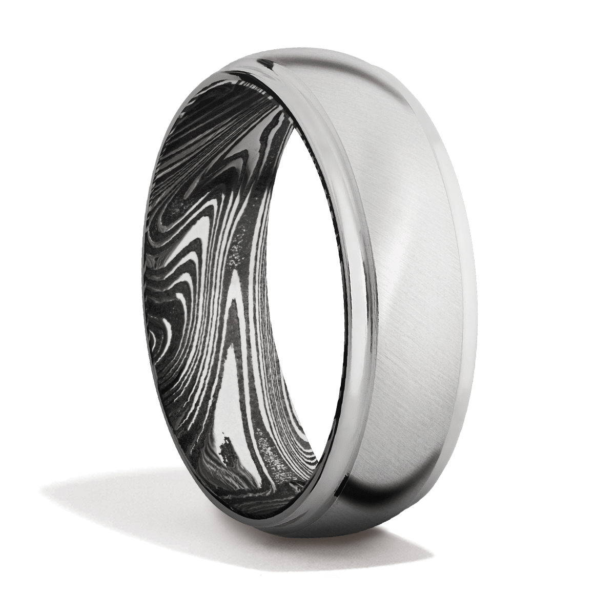Platinum + Damascus Steel + Angle Satin Finish