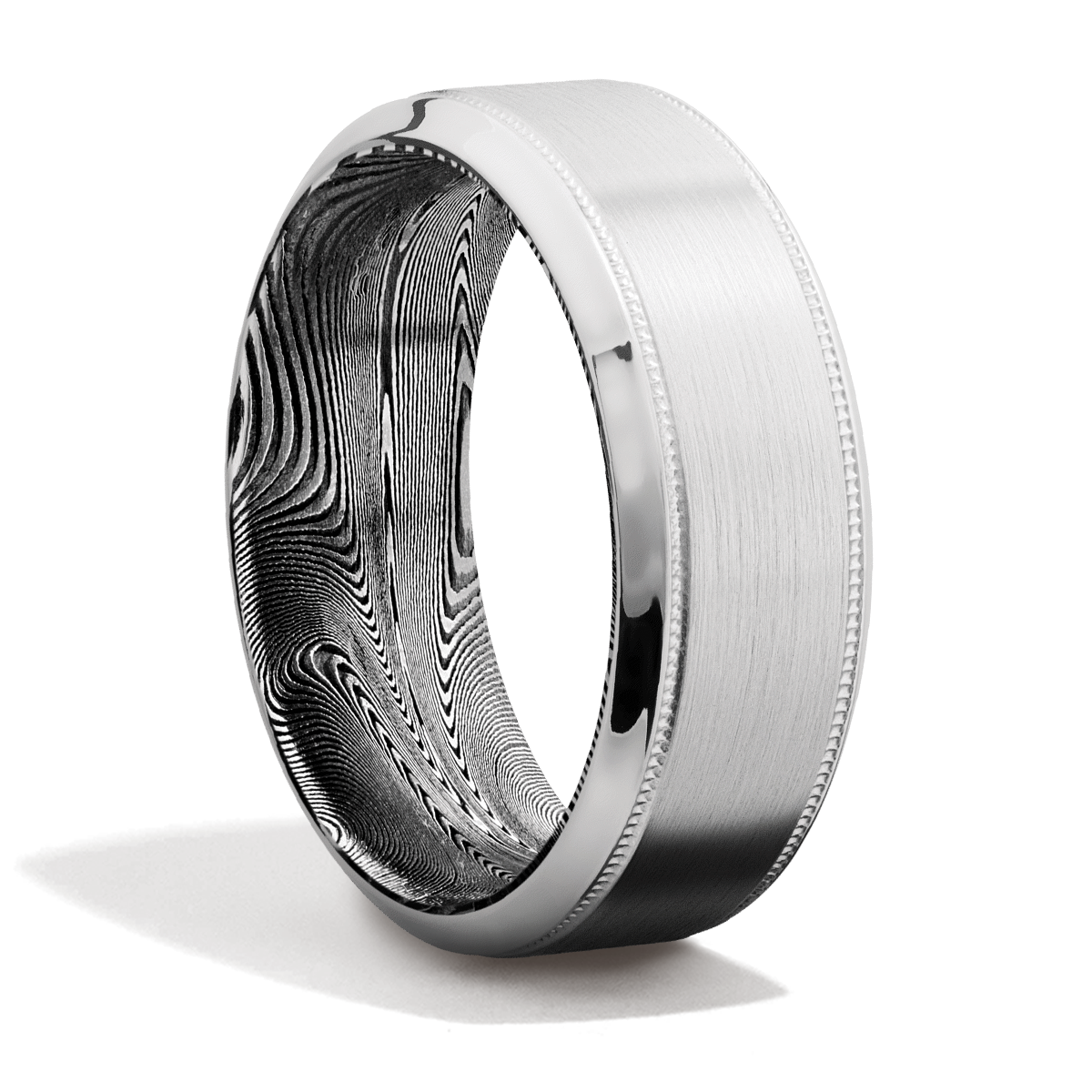 Platinum + Damascus Steel + Satin Finish