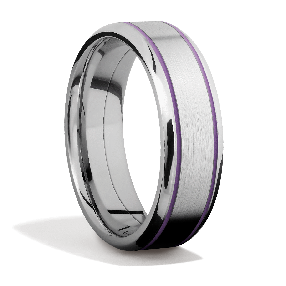 Handsome Platinum + Cobalt Chrome + Black Cerakote Mens Wedding or Handsome Platinum + Cobalt Chrome + Black Cerakote Mens Wedding or