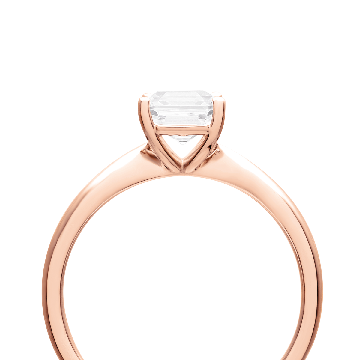 Princess Solitaire Engagement + White Diamonds