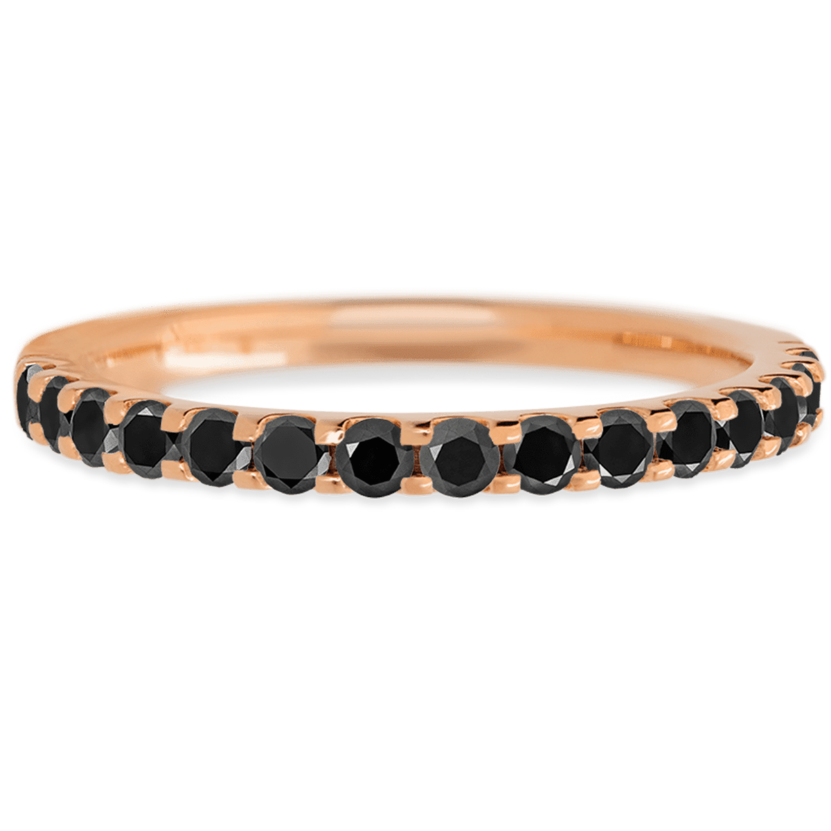Half Eternity Rose Gold + Colored Gemstones