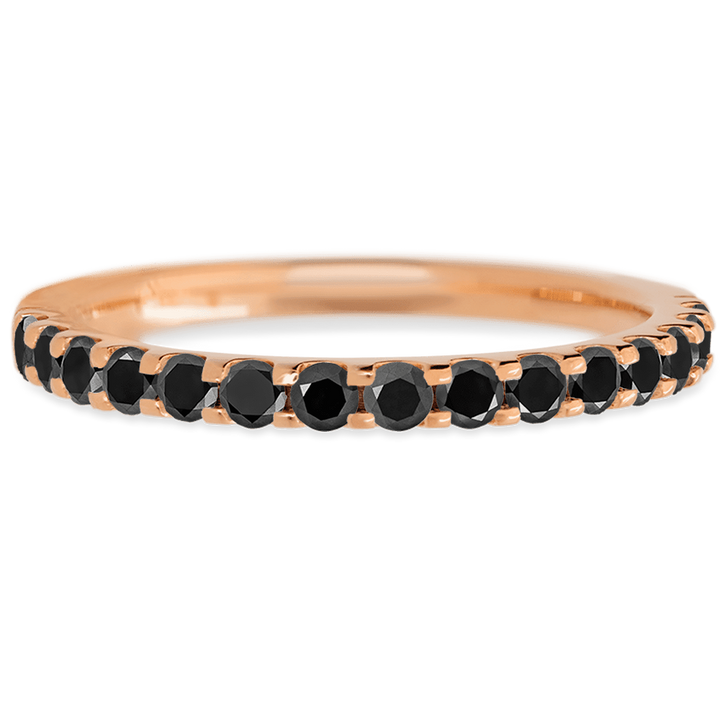 14K Rose Gold band with 15 Round Colored Diamonds having TCW-.45