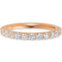 Half Eternity Rose Gold + White Diamonds
