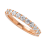 Half Eternity Rose Gold + White Diamonds