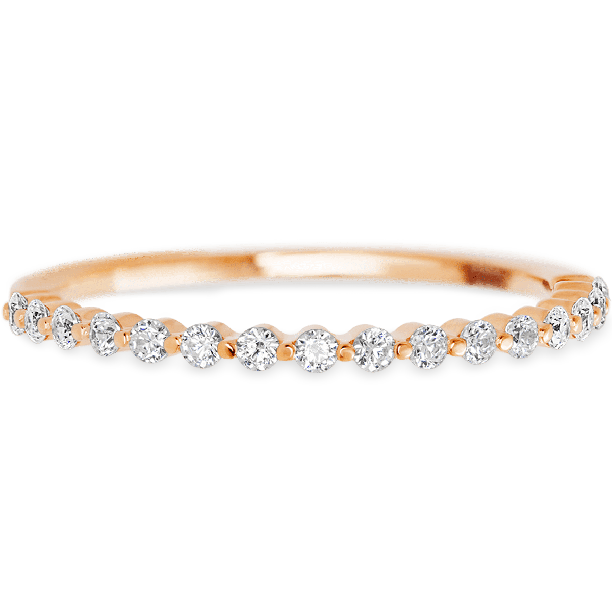 Delicate Rose Gold + White Diamonds