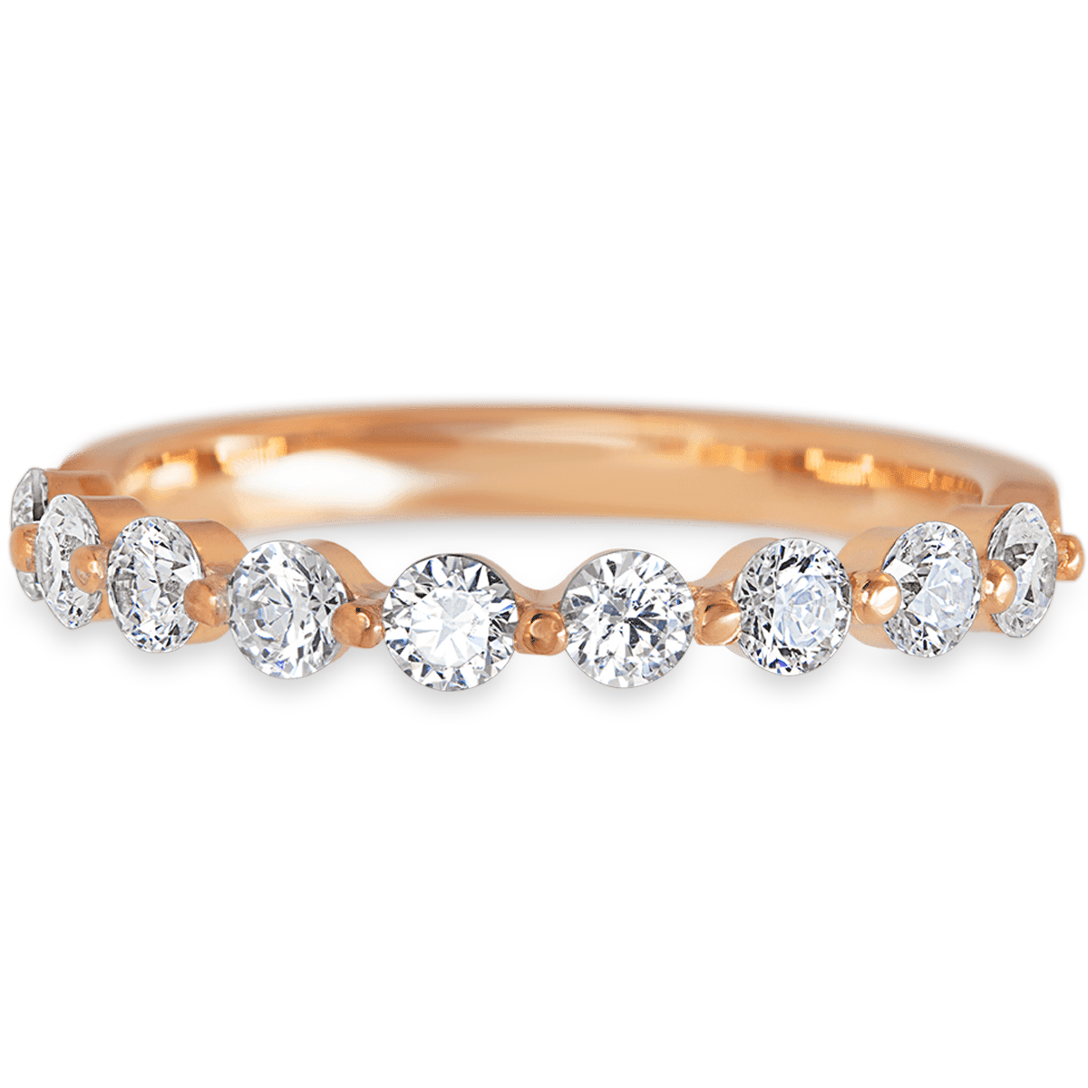 Delicate Rose Gold + White Diamonds
