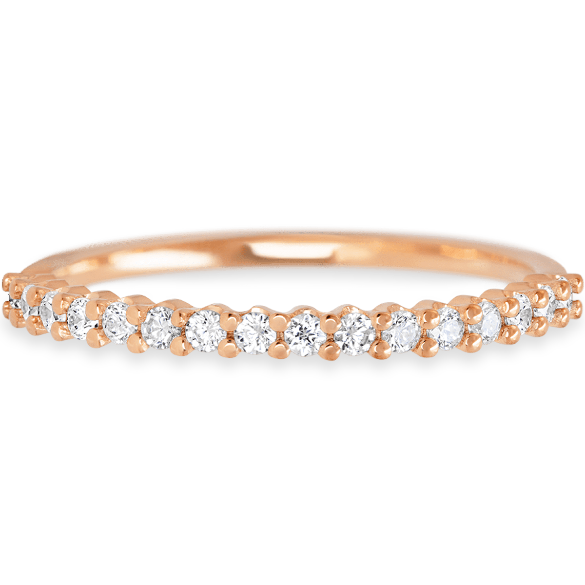 Dotted Rose Gold + White Diamonds