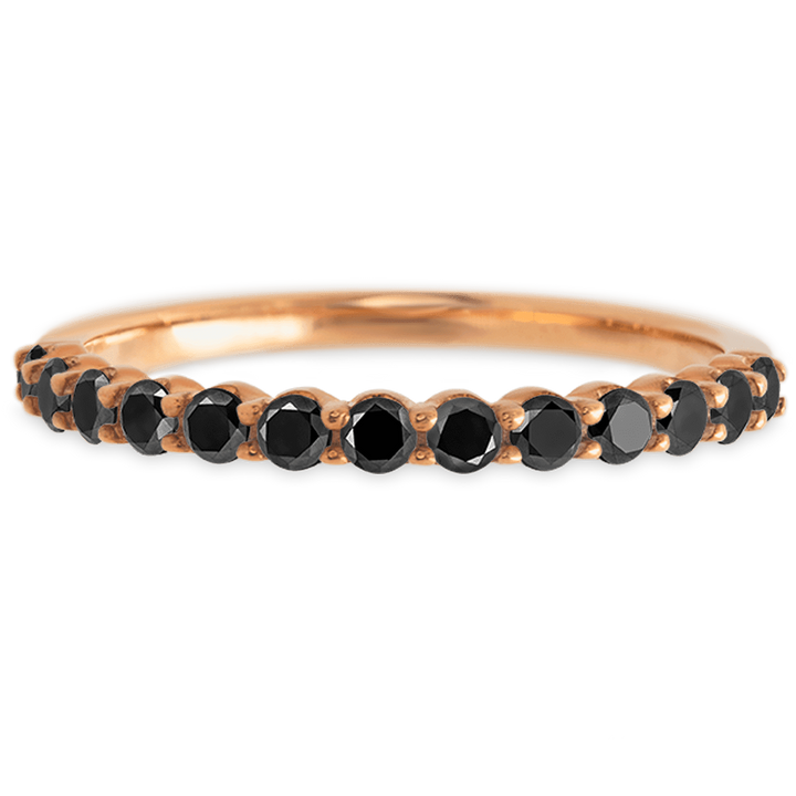 14K Rose Gold band with 13 Round Colored Gemstones having TCW-.39