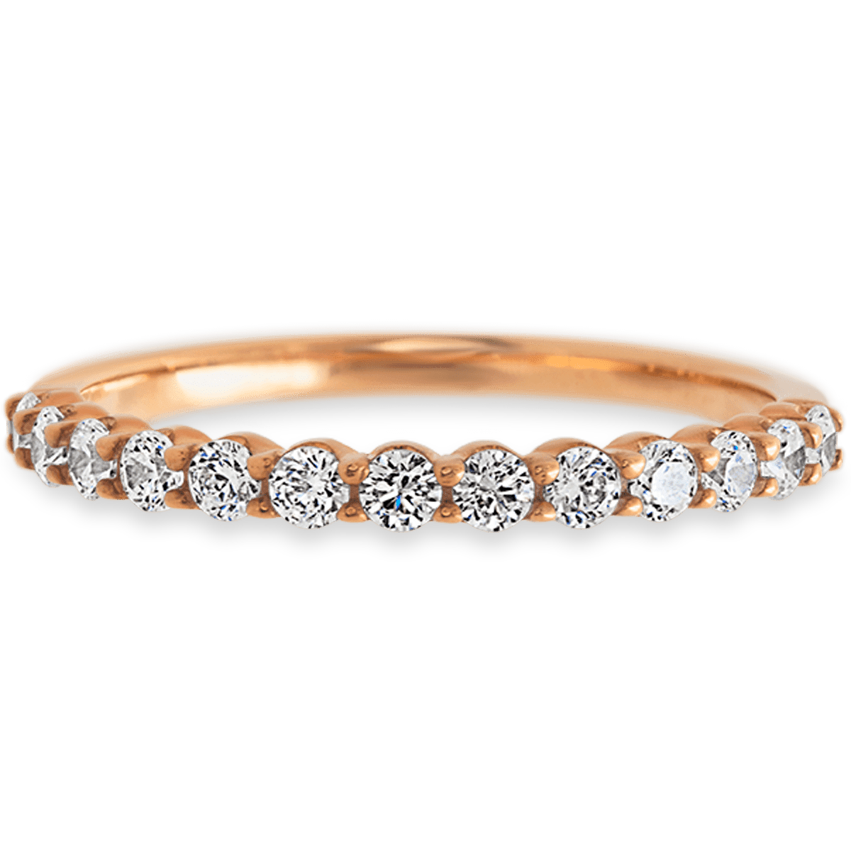 Dotted Rose Gold + White Diamonds