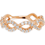 Weaved Rose Gold + White Diamonds